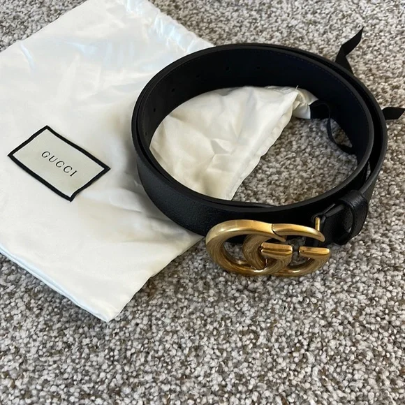Gucci | Accessories | Gucci Black Textured Leather Belt With  display picture 2
